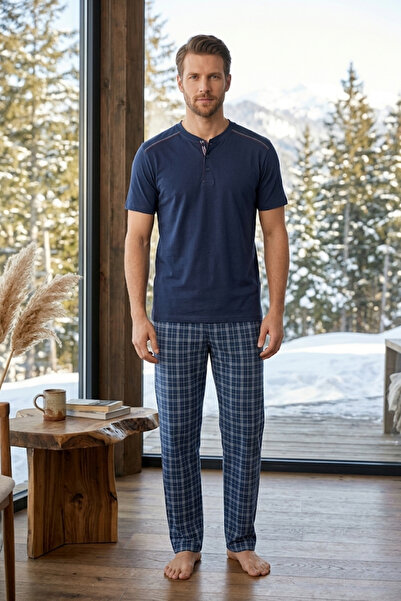 MORRO Ανδρικό σετ πιτζάμες Ghost από 100% βαμβάκι, κοντομάνικο μπλουζάκι με κ...