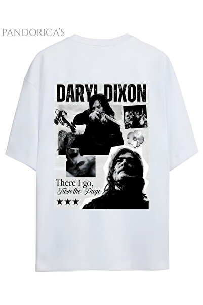Grafftee Clothing The Walking Dead DARYL DIXON Sırt Baskılı Pamuklu Relaxed K...