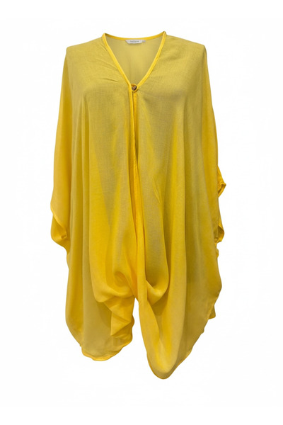 PHUTİ COLLECTION 100% Viscosa Single Button Detail Bluz