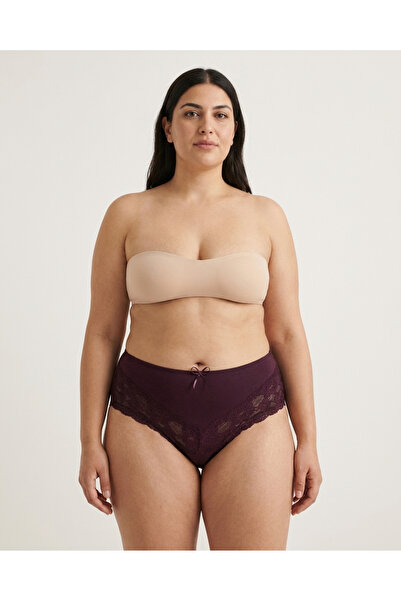 Zena Γυναικείο εσώρουχο με ελαστική μέση και δαντέλα σε μεγάλο μέγεθος