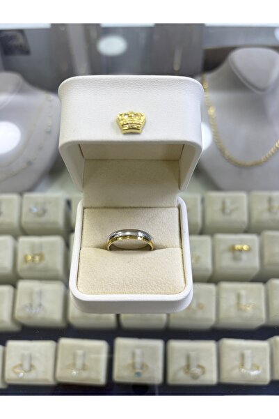 JEWELRY 18 K Gold ve Beyaz altın kaplama Gümüş Renkli İnce İşçilik 925 Ayar G...