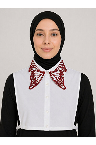 mirach Butterfly Embroidered Shirt Collar Evening Dress Shirt Stylish Collar ...