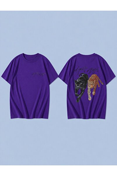 LORVEX Tricou unisex supradimensionat, 100% bumbac, imprimat cu YIRTICI DOUBL...