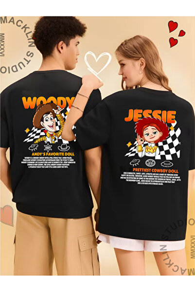 darkopia تي شيرت للجنسين بتصميم Toy Story Lover Couple Combination Design كبي...