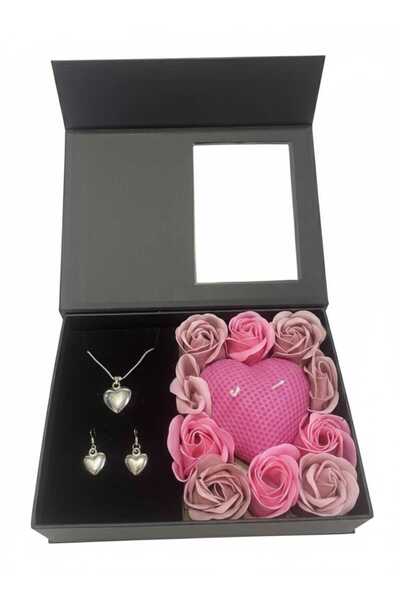 OEM Love Forever gift set, scented heart candle, full heart jewelry, 3 pieces...