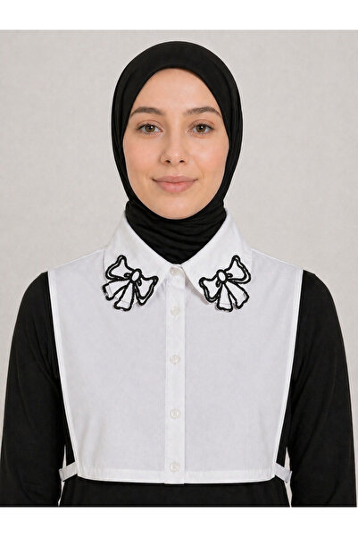 mirach Bowknot Embroidered Shirt Collar Evening Dress Shirt Stylish Collar wi...