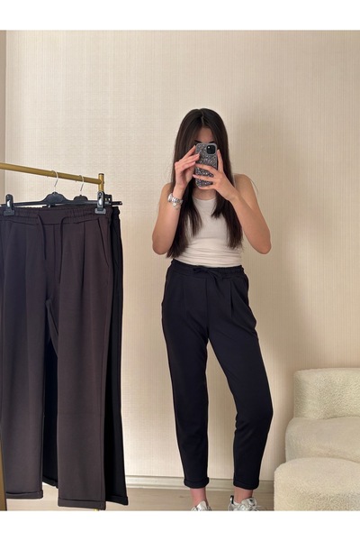 BELİN Beli Lastikli Palazzo Formlu Eşofman Pantolon