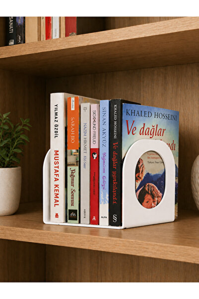 Artelya Tasarım Metal Kitap Desteği 2 Adet - Kitap Tutucu - Raf Düzenleyici -...