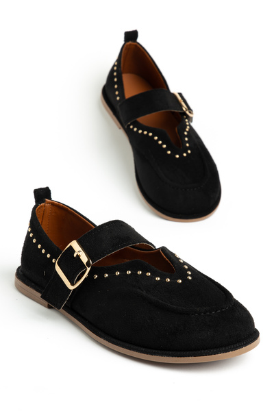 YUUN Ugi̇ Gold Buckle Detail Women's Shoes