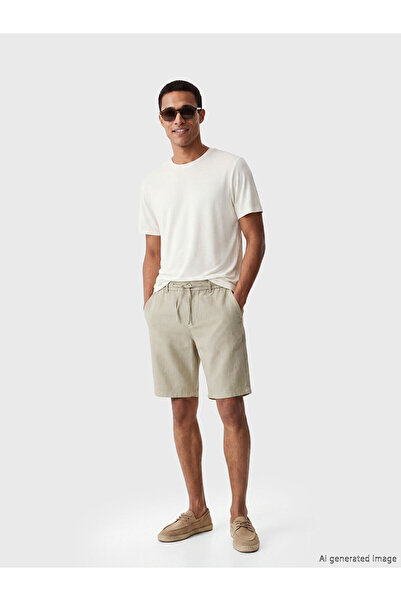 LC Waikiki Nevavm Regular Fit Linen Look Men's Shorts with a Difference