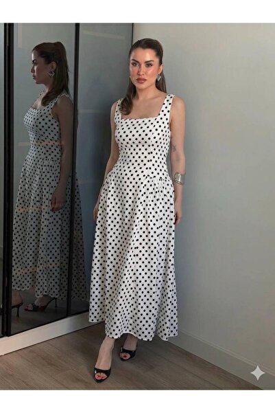 maf collection Γυναικείο βραδινό φόρεμα αποφοίτησης με λευκό χοντρό λουράκι κ...