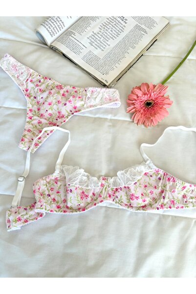Feruzdesign Σετ σουτιέν Clara Pink Floral με ενίσχυση