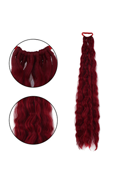 colezium Rubber Buckle Ponytail Fluffy Afro Curly / Red