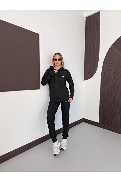LFSPORT New Season Hooded Women's Tracksuit Set Black