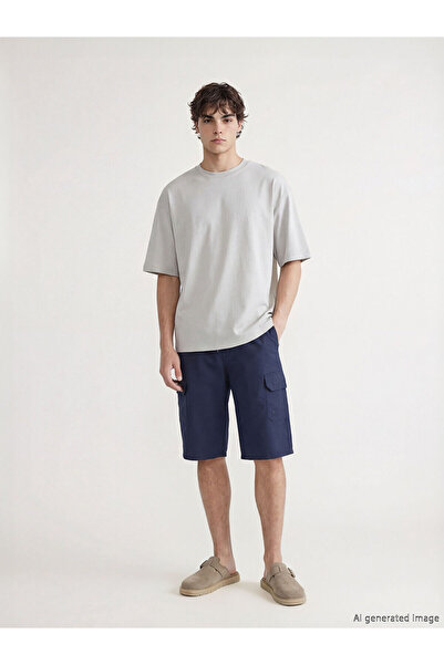LC Waikiki Nevavm Men's Below-Knee Length Swim Shorts with a Difference in Le...