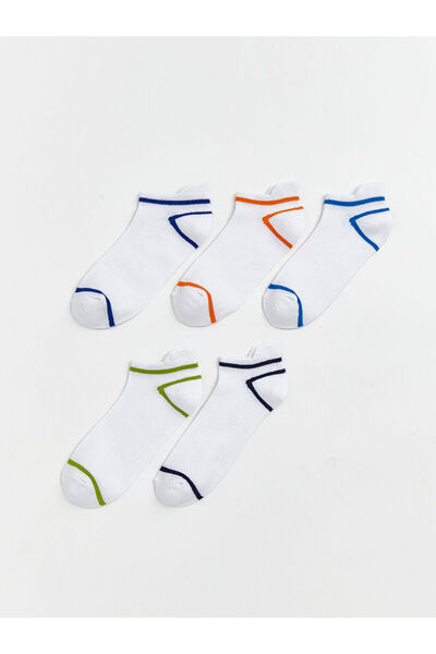 LC Waikiki Two Mt Shop Quality Lcw Kids Mixed Striped 5-Pack Boys' Bootie Socks