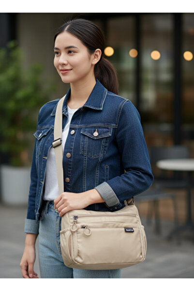 KY Dp Casual a Quality Cream Women's Men's Multi-Compartment Water Repellent ...