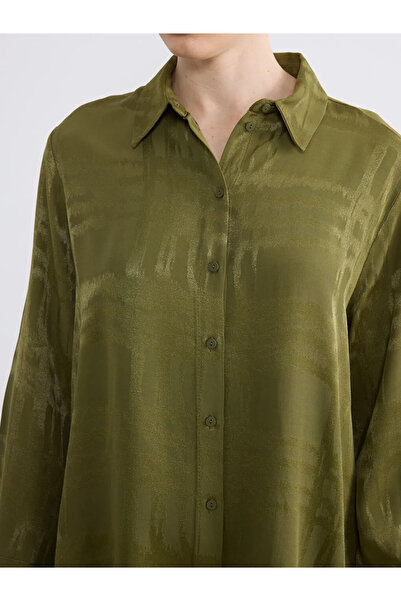 LC Waikiki Γυναικείο πουκάμισο με πράσινο σχέδιο