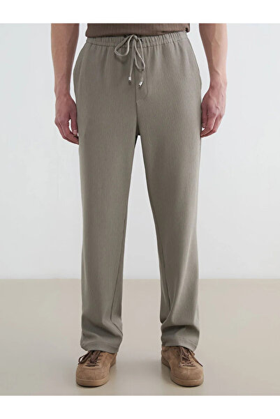 LC Waikiki Green Standard Fit Men's Textured Trousers