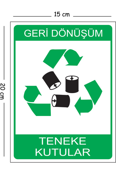 Mayeka Metal Recycle Tin Cans 15X20 cm Warning Work Safety Sign