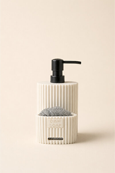 Mirilliahome Δοχείο υγρού σαπουνιού από πολυρητίνη με θήκη για σφουγγάρι, μον...