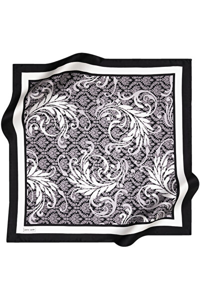 Pierre Cardin Black Silk Twill Scarf