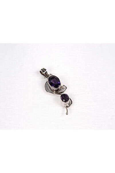 mySTILL Pandantiv din argint 925 cu ametist violet - 50 mm x 20 mm