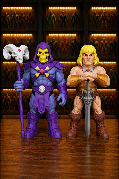 Suelo Butik He-Man ve İskeletor Özel Tasarım Koleksiyonluk Karakter Figür Oyu...