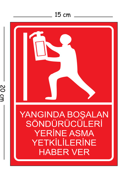 Mayeka Hang Notice to Officials Instead of Metal Fire Extinguishers in Case o...