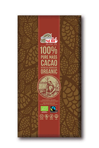 Chocolates Sole 100% Βιολογική Μαύρη Σοκολάτα, 90γρ.