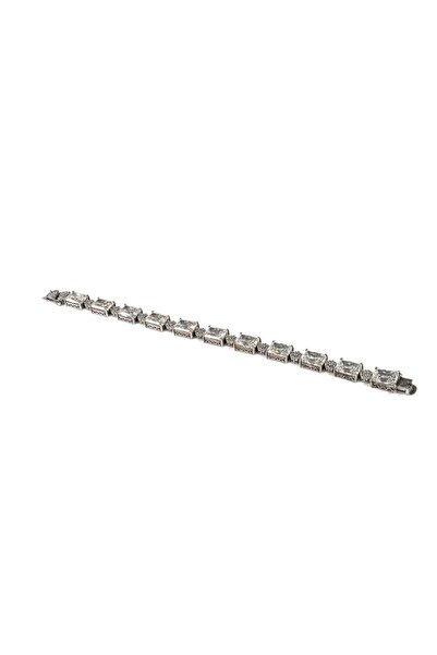 mySTILL Silver Bracelet 925 - with Moissanite - Fixed - 190 mm x 6 mm - Color...