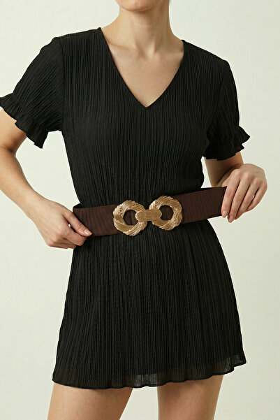 LAREON Γυναικεία ζώνη φορέματος με μεταλλική πόρπη με κομψό κόμπο, ελαστική, ...