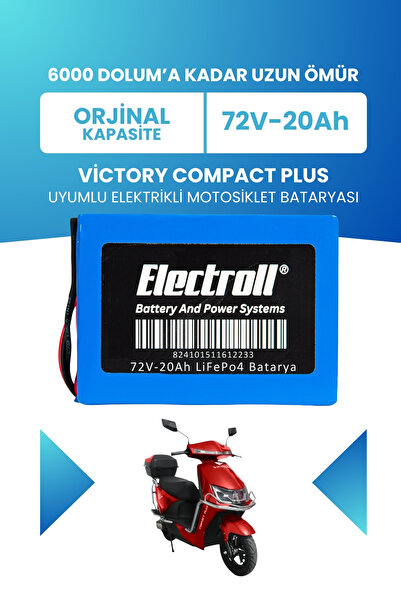 ELECTROLL Victory Compact Plus Batarya (Standart Kapasite) LiFePO4 72V 20Ah E...