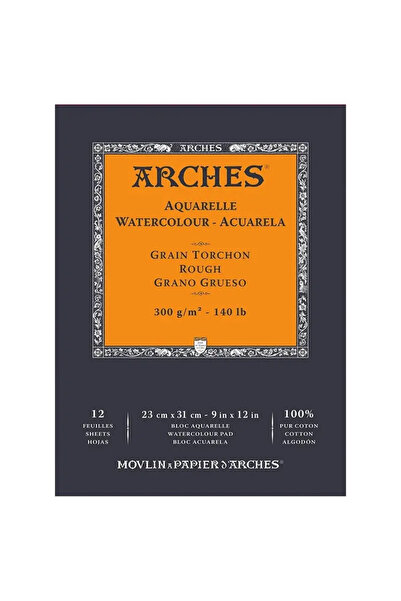 Arches Watercolor 300Gr 23X31Cm 12Yp Rough Watercolor Block / A1795102