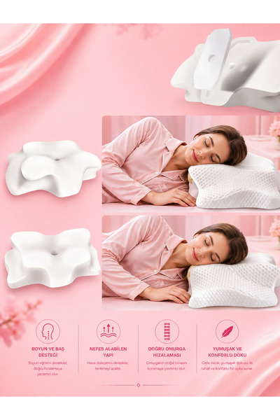 EpiRelax Ortopedik Servikal Boyun Yastığı Boyun ve Omurga Destekli
