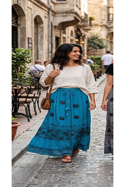 Fibula Otantik standart beden %yüz pamuk ithal uzun etek 36-44 bedenler arası...