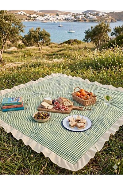 hobizer tekstil Piti Kareli Masa Örtüsü, Sofra Bezi, Piknik Örtüsü 200x200cm ...