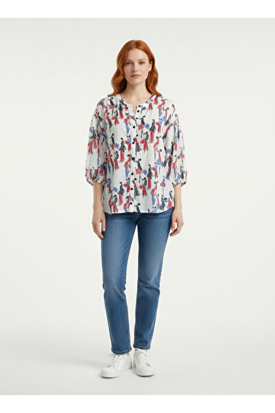 Neden Tekstil Γυναικείο πουκάμισο με σχέδια και άνετη γραμμή