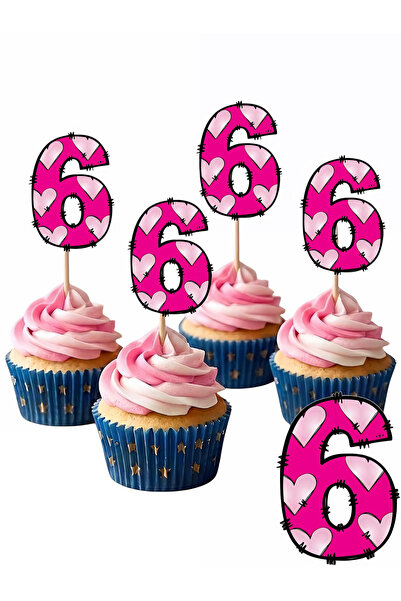telaşe memuru Hello Kitty 10 Adet Cupcake Pasta Süsü - Hello Kitty 6 Yaş Şeki...