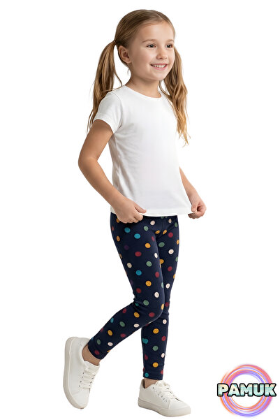 United Fabrics Children's Polka Dot Tights - Black Color Polka Dot Soft Flexi...