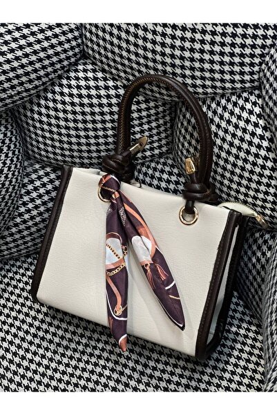 Lovely butik Women's Belted Scarf and Hand and Shoulder Bag with Bone Handle,...