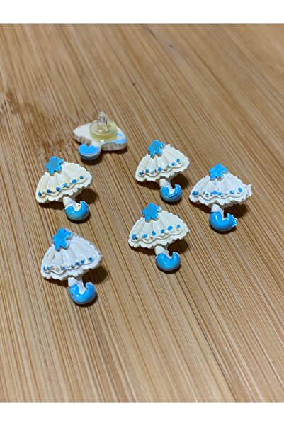 Lorin hobi Bottom-Mounted Umbrella Baby Button 17 mm 10 Pieces White-Blue