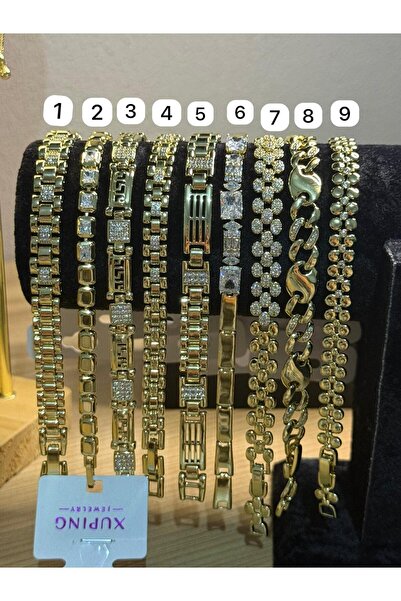 XUPING JEWELRY Xuping 14K Altın Kaplama Kuyumcu İşçiliği Vip Bileklik-ADET Fİ...