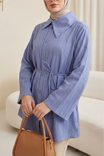 HİJABAYA Πουκάμισο με κορδόνια και σούρες, με πλαϊνό γιακά και κουμπιά σε όλο...