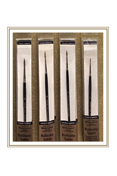 Daler Rowney Kolinsky Sable Seri 43 Designer Uzun Kıl Hakiki No,1,2,3,4 Samur...