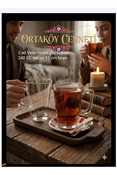 ORTAKÖYCENNETİ Vela model 3 ad kupa bardak Elmas marka ithal ürün kalıteli 24...