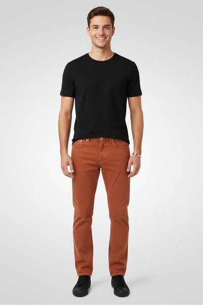 Gant Men Regular Fit Wash Non-Stretchable Denim, Rust