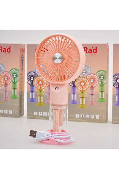 RAD MİNİFAN Turbo Üfleme Teknolojili 3 Kademeli Işıklı Su Hazneli Şarjlı El v...