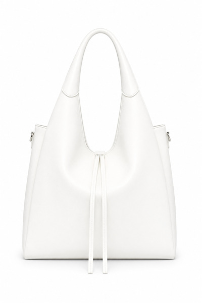 Andrea Massi Women's shopper bag with removable pouch and drawstring closure