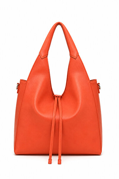 Andrea Massi Women's shopper bag with removable pouch and drawstring closure
